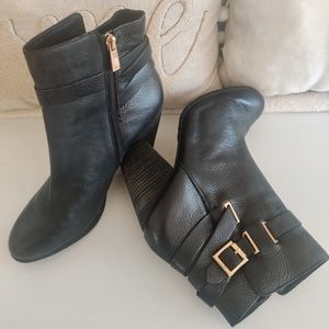 Vince Camuto Harriet Leather Buckle Ankle Booties